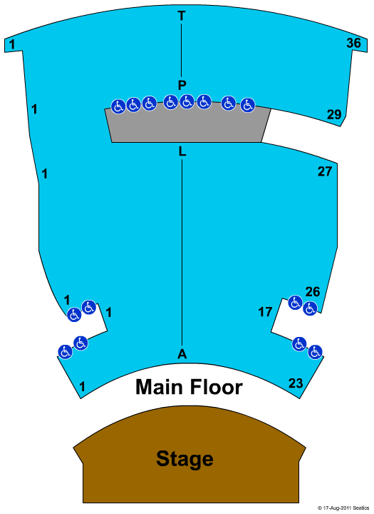Lincoln Performance Hall Seating Chart